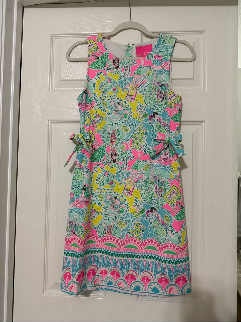 Lilly Pulitzer Pink, Aqua & Yellow Print Sleeveless Dress